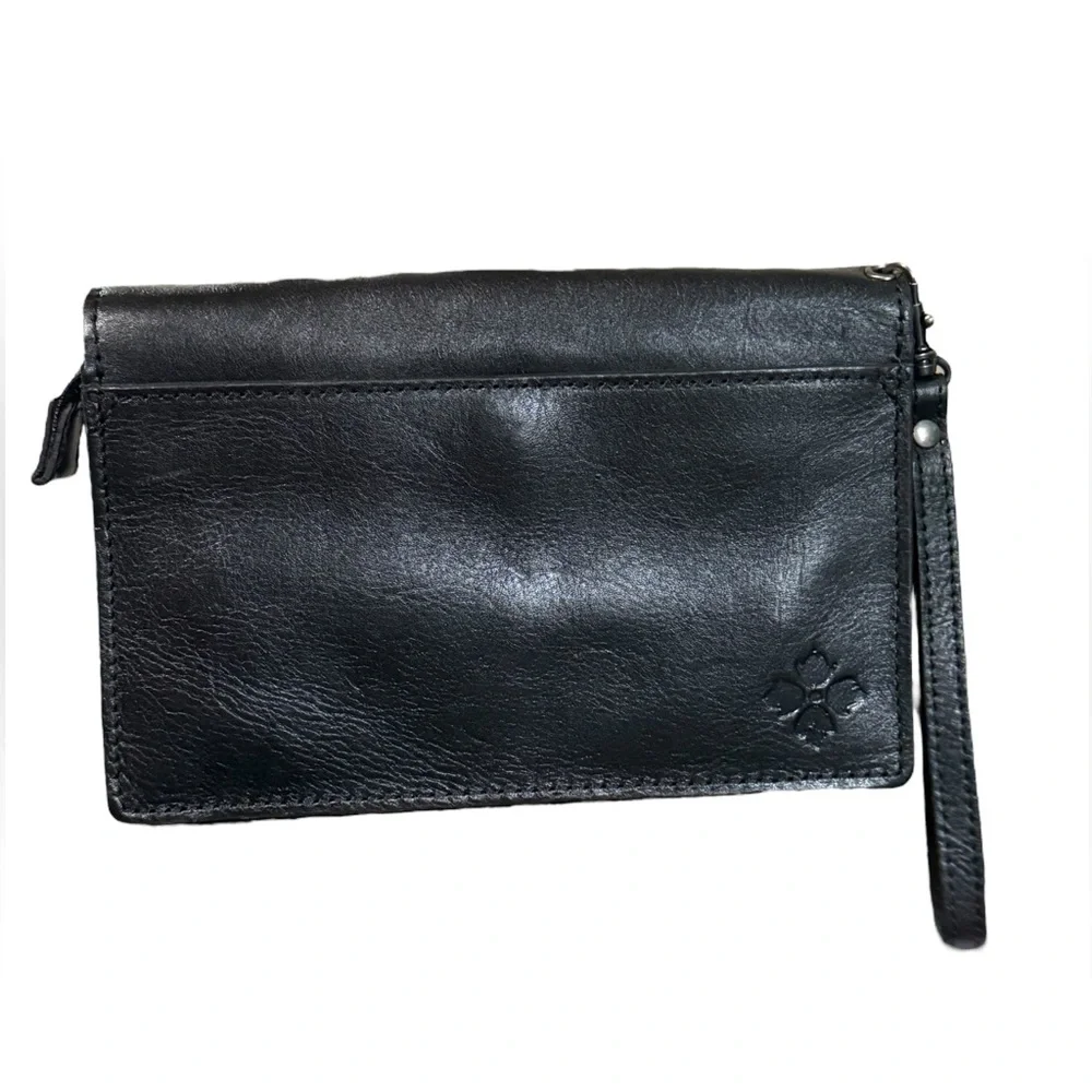 Patricia Nash Clutch Wristlet Black Leather - Picture 6 of 15